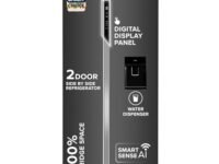 Haier SmartChoice 596L 3Star 2-Door Water Dispenser Side by Side Frost Free Refrigerator|Convertible|Smart Sense AI | Expert Inverter|Digital Display Panel (2025 Model, HRS-682WGKU1, Graphite Black)