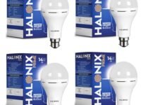 Halonix 14W Emergency Bulb|Rechargeable Emergency Bulb for Power Cuts|Backup : 4hrs|Cool Day Light|Pack of 4|Rechargeable Emergency Light |, b22d, LED