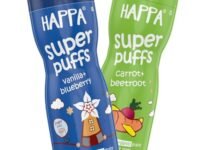 Happa Vanilla Blueberry and Carrot Beetroot Baby Puffs | Melt-in-the-Mouth Finger Food for Babies | Supports Self-Feeding & Baby-Led Weaning | No Artificial Flavours or Colours | Stage 2 (8 Months+) | Pack of 2 (40g Each)
