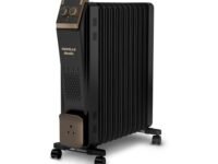 Havells 11 Fin Oil Filled Room Heater (OFR) | Advanced New U-Tech Fast Heating Fins with 10-Year Warranty | 2900W | ISI Approved | PTC Fan Heater | Inclined Control Panel | Black