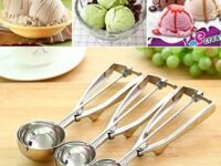 Ice Cream Scoop Cookie Dough Scooper with Trigger Release for Water Melon, Frozen Yogurt Sorbet, Jelly & Baking Digging Spherical Shape, Small (Pack of 1)