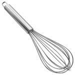 Kuber Industries Multiuses Stainless Steel Kitchen Utensil Balloon Shape Wire Whisk, Egg Beater, Kitchen Tool, 30cm (Silver), Standard