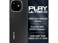 Lava Play Ultra 5G (Arctic Slate, 6+6*GB RAM, 128GB Storage)|MTK D7300 Processor-700K+ Antutu| 6.67" FHD+AMOLED Display | 64MP Camera | UFS 3.1 Storage | 5000mAh Battery-33W fast charging | IP64 Rated