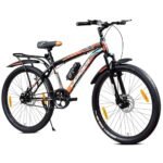 Leader Beast 26T IBC Premium Single Speed Cycle for Men with inbuilt Carrier | City/Mountain Bike with Front Suspension & Dual Disc Brakes | Bicycle for Men | Ideal for 10+ Years – Matt Black