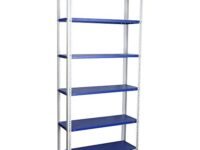 Mil-Nil Prime CRC Sheet 6 Shelf Multiuse Space Saving Rack, 78 x 36 x 12 Inch, 18 Gauge (Blue-White) Powder Coated 14 Gauge Angles