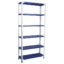 Mil-Nil Prime CRC Sheet 6 Shelf Multiuse Space Saving Rack, 78 x 36 x 12 Inch, 18 Gauge (Blue-White) Powder Coated 14 Gauge Angles