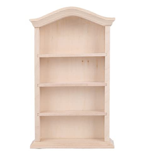 Miniature Dollhouse Wooden Dollhouse Doll House Dollhouse Bookcase Dollhouse Miniature Mini Furniture Model Toy for Dollhouse(Bookshelf)