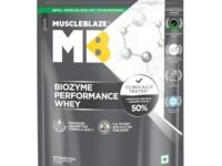 MuscleBlaze Biozyme Performance Whey Protein Powder, Rich Chocolate (1kg Refill Pack) | 25g Protein Per Scoop | Clinically Tested 50% Higher Protein Absorption