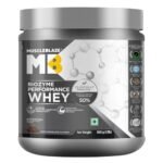 MuscleBlaze Biozyme Performance Whey Protein Powder, Rich Chocolate (500g / 1.1lbs) | 25g Protein Per Scoop | Clinically Tested 50% Higher Protein Absorption