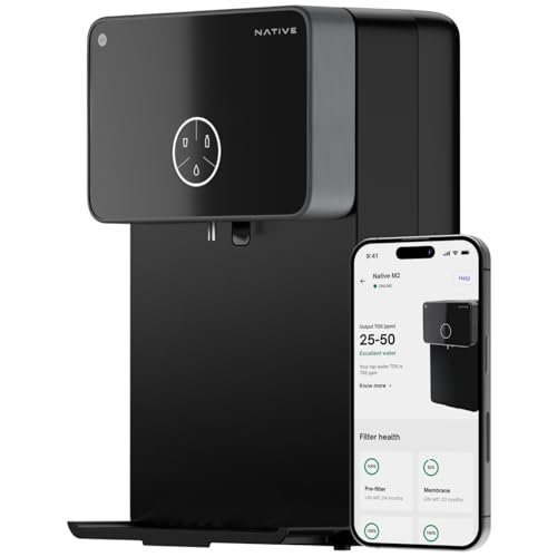 Native by Urban Company M2 RO Water Purifier | No Service for 2 Years | 2-year Unconditional Warranty | Smart iOT-enabled Monitoring | RO+UV+Copper+Alkaline | 8L Storage | 4-in-1 Health Booster