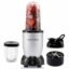 NutriPro Juicer Mixer Grinder - Smoothie Maker - 500 Watts (2 Jars & 1 Blade, Silver) - 2 Year Warranty