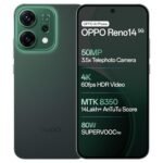 OPPO Reno14 5G (Forest Green, 12GB RAM, 256GB Storage) with No Cost EMI/Additional Exchange Offers