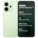 OPPO Reno14 5G (Mint Green, 12GB RAM, 256GB Storage) with No Cost EMI/Additional Exchange Offers