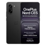 OnePlus Nord CE5 | Massive 7100mAh Battery | MediaTek Dimensity 8350 Apex | Powered by OnePlus AI | 8GB + 128GB | Black Infinity