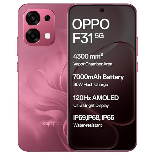 Oppo F31 5G (Bloom Red, 8GB RAM, 256GB Storage)