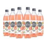Paper Boat Peach Sparkling Water, Pack of 6, 600ml Each | Carbonated Water | Zero Sugar, Zero Calories I Sugar Free