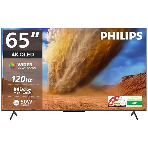 Philips 165 cm (65 inches) 8300 Series 4K Ultra HD Smart QLED Google TV 65PQT8300/94
