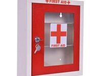 Plantex First Aid Box/Emergency Medical Kit Box for Medicine Storage/Multi Compartment First Aid Kit Box for Home, School, Office with Key Lock - GI Steel (Red & Ivory)