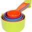 Plastic Baking Measurement Measuring Cups and Spoons Set (Multicolor 5 Piece Big)
