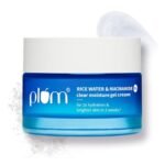 Plum 2% Niacinamide & Rice Water Superlight Gel Cream Moisturizer for Face | Oil-Free Hydration | Brightens, Fades Blemishes | Dermat-Tested | All Skin Types | Women & Men | 100% Vegan | 50 g