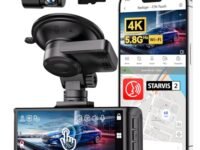 REDTIGER F7NT 4K Dash Cam for Car | STARVIS 2 Sensor | Dual Channel | 3.18" Touch Screen | Built-in 5GHz WiFi, GPS, Voice Control | Night View, WDR, Parking Mode | Loop Recording | 64GB Card Included