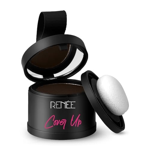 RENEE Cover-Up Hair Powder - Brown | Covers Grey Roots & Bald Spots Instantly | Highly Pigmented, Fuller & Denser Look | Long-Lasting | Matte Finish | Fine Powder | Flawless Application | 4gm