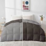 Razzai 500 GSM Winter Comforter Premium Collection Quilted Revesible Comforter (90" x 90" Inches/228cm x 228cm) - Queen Size Comforter|Silver/Dark Grey| TC - 400