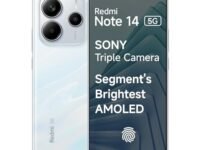 Redmi Note 14 5G (Mystique White, 6GB RAM 128GB Storage) | Global Debut MTK Dimensity 7025 Ultra | 2100 nits Segment Brightest 120Hz AMOLED | 50MP Sony LYT 600 OIS+EIS Triple Camera