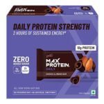 RiteBite Max Protein Daily Choco Almond Protein Bars with 10g Protein, 5g Fiber & 21 Vit. & Minerals | 0 Added Sugar, No Cholesterol & Trans Fat For Upto 2h of Energy, Healthy Snack, 50g (Pack of 6)