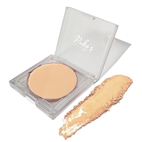 Ruby's Organics Compact Setting Powder- Matte Finish Poreless with SPF for Women All Skin Types, Face Makeup, Controls Oil, Conceals & Radiant Skin, Natural, Cruelty, Vegan & Paraben Free - Shade SP2, 9g