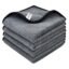 SOFTSPUN Microfiber Cloth Silk Banded Edges 500 GSM 40X40 cms Pack of 4 Grey! Silk Banded Edge Towel Set Extra Thick Microfiber Cleaning Cloths Perfect for Bike Auto Cars Both Interior and Exterior.