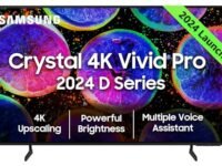 Samsung 138 cm (55 inches) D Series Brighter Crystal 4K Vivid Pro Ultra HD Smart LED TV UA55DUE77AKLXL (Black)