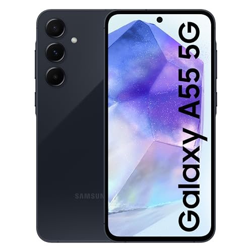 Samsung Galaxy A55 5G (Awesome Navy, 12GB RAM, 256GB Storage) | AI | Metal Frame | 50 MP Main Camera (OIS) | Super HDR Video| Nightography | IP67 | Corning Gorilla Glass Victus+ | sAMOLED Display