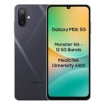 Samsung Galaxy M06 5G (Blazing Black, 4GB RAM, 128 GB Storage) | MediaTek Dimensity 6300 | AnTuTu Score 422K+ | 12 5G Bands | 25W Fast Charging | 4 Gen of OS Upgrades | Without Charger