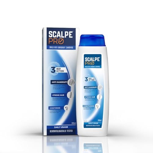 Scalpe Pro Daily Anti-Dandruff Shampoo | Removes Dandruff from Source | Helps with Itching, Irritation & Redness accompanying Dandruff | Climbazole & ZPTO Formulation | Dermatologically Tested Solution | 200ml