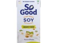 So Good Plant Based Soy Beverage Unsweetened 1 L | Lactose Free | No Added Sugar | Gluten Free | No Preservatives | Zero Cholesterol | Dairy Free |NON GMO Soybean