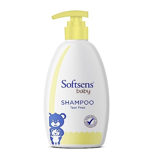 Softsens Baby Tear Free Shampoo | Enriched with Orange Oil | Mild, Hypoallergenic, Paraben & Sulphates Free Shampoo for Babies 500ml