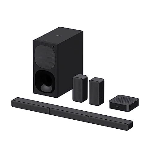 Sony HT-S40R Real 5.1ch Dolby Audio Soundbar for TV with Subwoofer & Wireless Rear Speakers, 5.1ch Home Theatre System (600W, Bluetooth & USB Connectivity, HDMI & Optical Connectivity, Sound Mode)