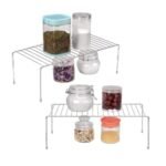 Stainless Steel Kitchen Rack, Storage Shelves for Kitchen, Multipurpose Organizer Extend with Anti-Rust, Space Saving Rack, Utensil Rack Storage Rack, Kitchen Organizer Rack (Pack of 2)