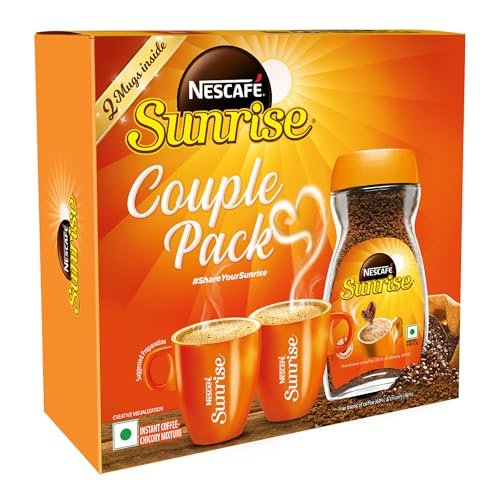 Sunrise Instant Coffee Powder by Nescafe | Rich Aroma for the perfect start to your day | Coffee Chicory-Mix | 190g Jar