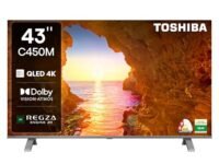 TOSHIBA 108 cm (43 inches) C450ME Series 4K Ultra HD Smart QLED TV 43C450ME (Silver)