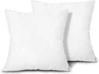 Throw Pillow Inserts, Lightweight Polyester Pillow, Couch Cushion, Sham Stuffer, Machine Washable. Microfiber Hotel Quality Premium Fibre Soft Cushion Filler, (22 X 22 Inches, White, 6)