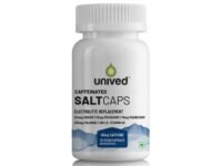 Unived Caffeinated Electrolyte Salt Caps Electrolyte Replacement With Caffeine, 30 Caps