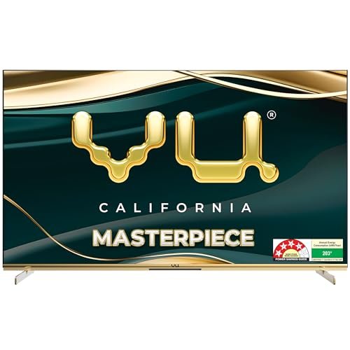 Vu 164cm (65 inches) Masterpiece Frame Series 4K QLED TV 65MASTERPIECE (Armani Gold)