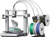 WOL3D Bambu Lab A1 Combo, A1 3D Printer with AMS lite, Support Multi-Color 3D Printing, High Speed & Precision, Full-Auto Calibration & Active Flow Rate Compensation, ≤48 dB Quiet FDM 3D Printers