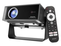 WZATCO Yuva Blaze Plus, Netflix Certified, Smart Home Projector 4k Ultra HD, Native 1080P Fully Automatic, 1000 ANSI, HDMI ARC, WiFi 6 & BT, Screen Mirroring, Portable Room Cinema, 270° Rotate, Grey