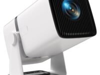WZATCO Yuva Go Android 13.0 Smart Projector, 1080P & 4K Support, Rotatable Design, Auto & 4D Keystone with Netflix, Prime etc, WiFi 6 & BT, Screen Mirroring, ARC, 720P Native, White