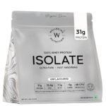 Wellbeing Nutrition Whey Protein Isolate 1kg Unflavoured | 31g Protein, 7.1g BCAA | 4B CFU Probiotics & Natural Digestive Enzymes | Fast Absorbing, No Bloating, Easy to Digest | Faster Muscle Recovery