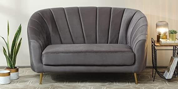 Wood Point Crafts Loveseat Sofa Couch Small Love Seats Furniture Loveseat for Small Spaces| Best Builtin Quality (Grey)