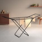 amazon basics Premium Cloth Drying Stand - 3 Way Folding, 42 Feet Drying Length, Lightweight, 20 Drying Rails (Black) Alloy Steel Pack of 1